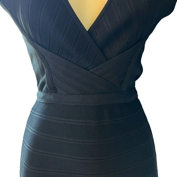 Marciano black bodycon bandage dress size small in great condition - Picture 3 of 5